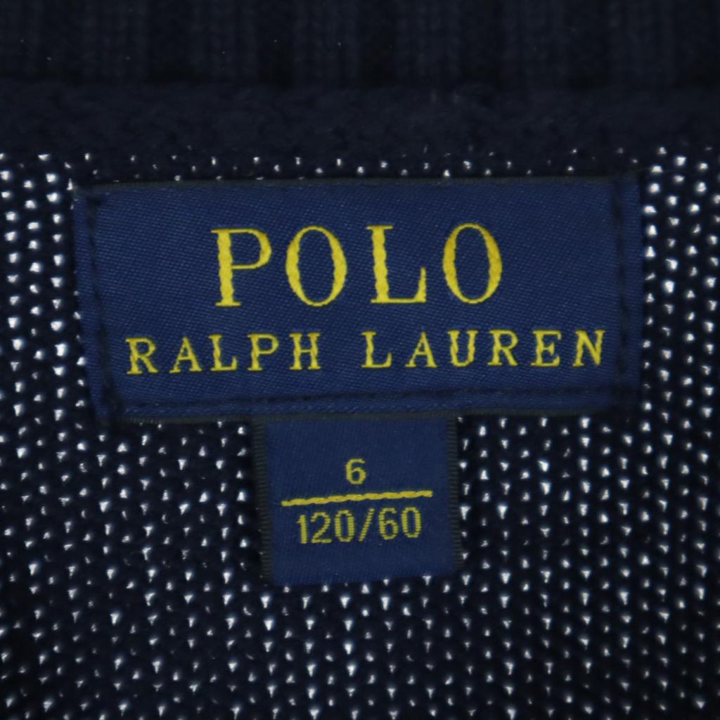 Polo Ralph Lauren Animal Pattern Long Sleeve Cotton Knit 120 Navy Kid's Used