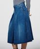 Opeundoeoseutyudio Half Plaid Denim Skirt Navy