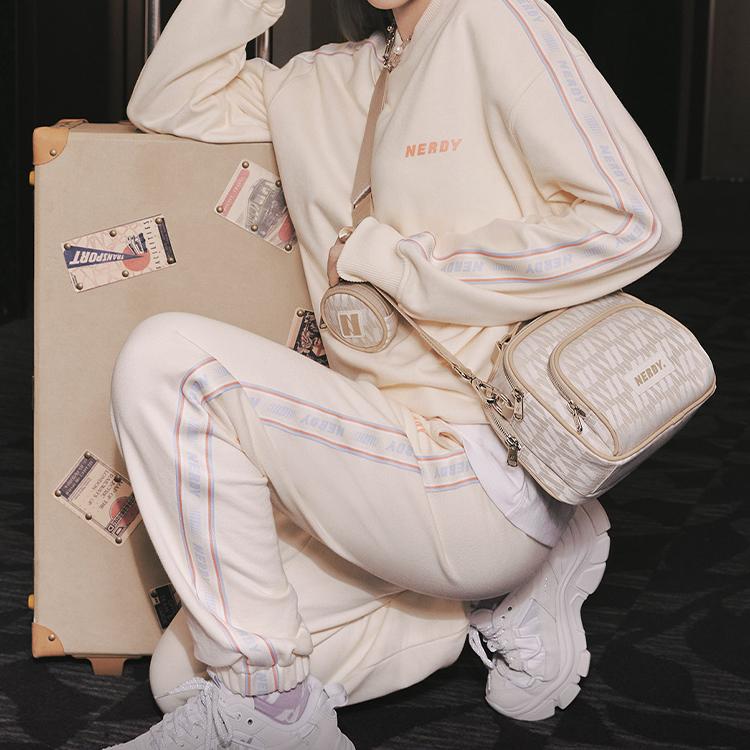 New NERDY Polyester Camera Bag, Combo Bag, Shoulder Bag, Crossbody Bag Regular Women's White PNES22AA053001