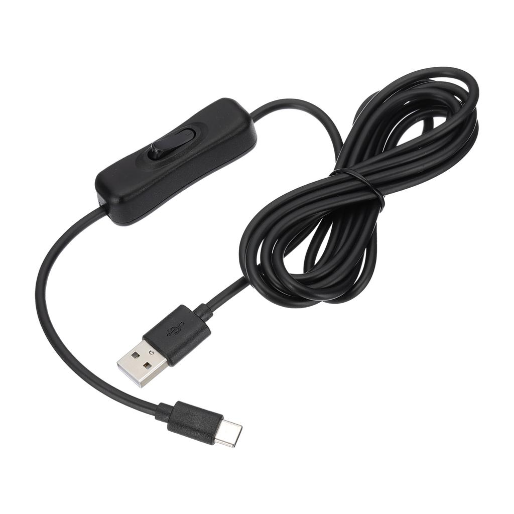 1/2Pcs 1/1.5/2m USB Extension Cable with on Off Switch Type C to USB Male Data Support Power Supply Cord 4Core Wire for Lamp Fan