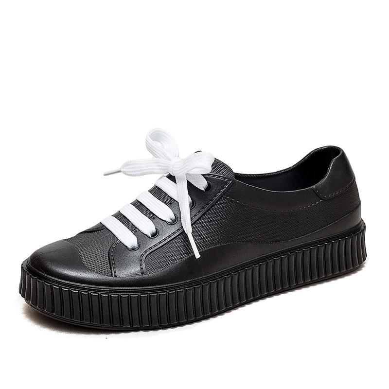 Rain shoes women wear fashionable new short tube candy color waterproof shoes female students non-slip soft-soled nurse little white shoes