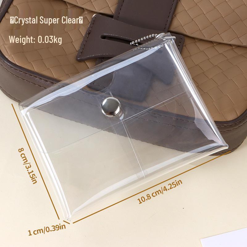 

Trendy Transparent Jelly Double-Layer Card Holder & Coin Purse with Snap Button
