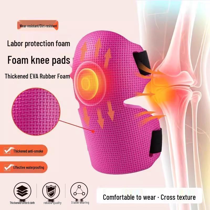 Foam Knee Pads for Gardening, Construction, and Tiling - Protective Knee Cushions