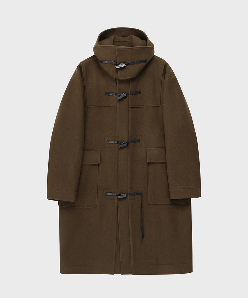 Noirer For Woman Oversized Hooded Duffle Coat (Brown)