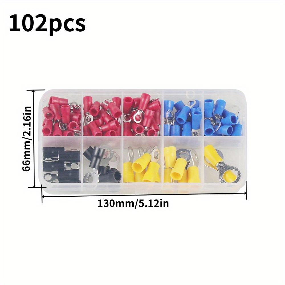 

102/280/300/480 шт. Комплексний набір електричних клем - Міцна ізольована лопата, кільце, вилка та стикові роз єми - Ефективний дріт або