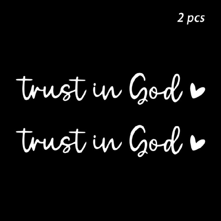 20pcs Trust In God Mirror Decals Spiritual Car Window Stickers Trust In God Rearviews Decals Car Spare for Car Mirrors