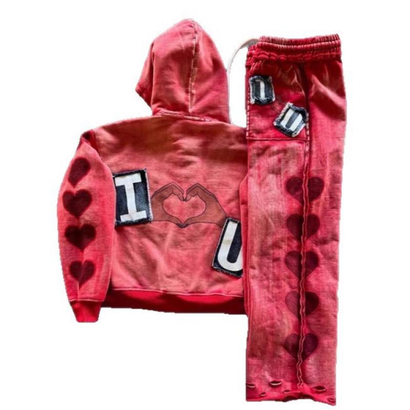 Hooded Sweatshirt Men Women Star Letter Print Loose Fit Casual Streetwear Fall Winter