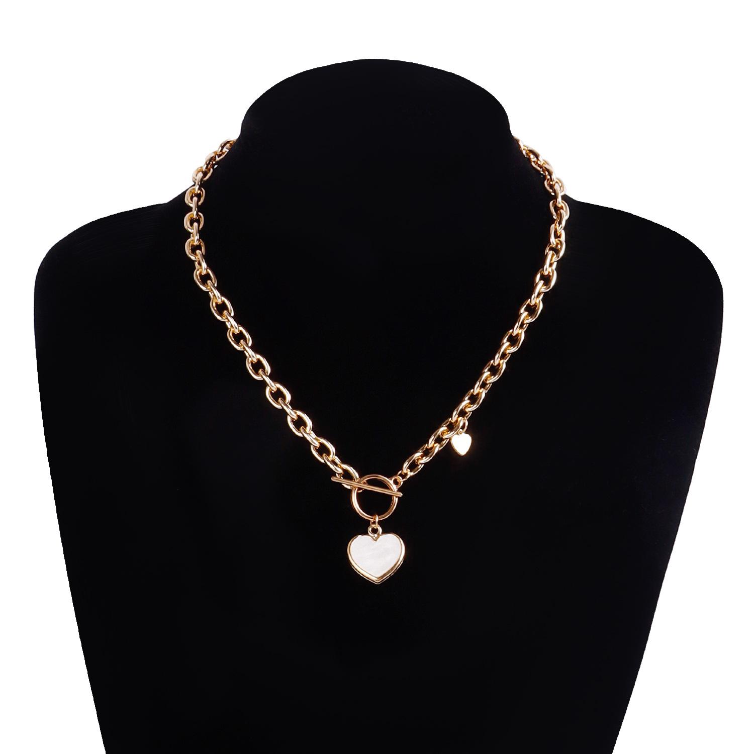 

Fashion Necklace, Heart-shaped Necklace, Women s Necklace Gift One Size золотий