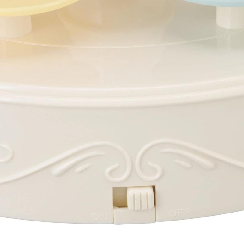 Double Layer Rotating Cake Cupcakes Carousel Stand With 6 Small Trays For Event Catering Bakeries Home Celebration