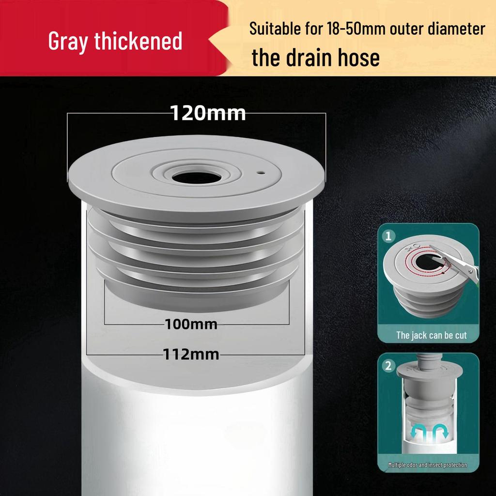 Odor-Proof Sealing Ring for Washing Machine and Floor Drain - Insect and Odor Stopper for Sewer Pipes