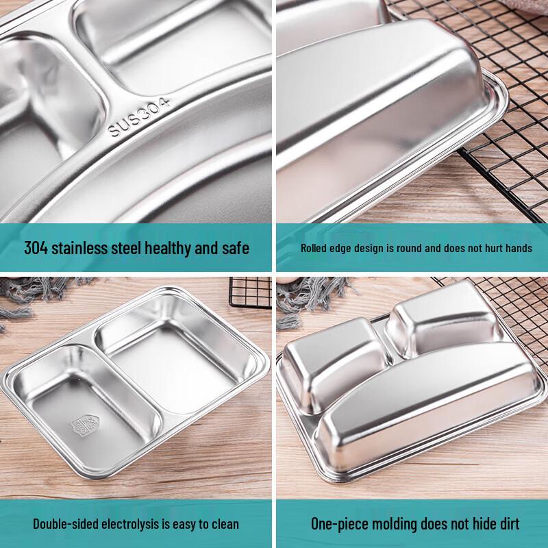 Yishuxiang 304 Edelstahl geteilter Speiseteller