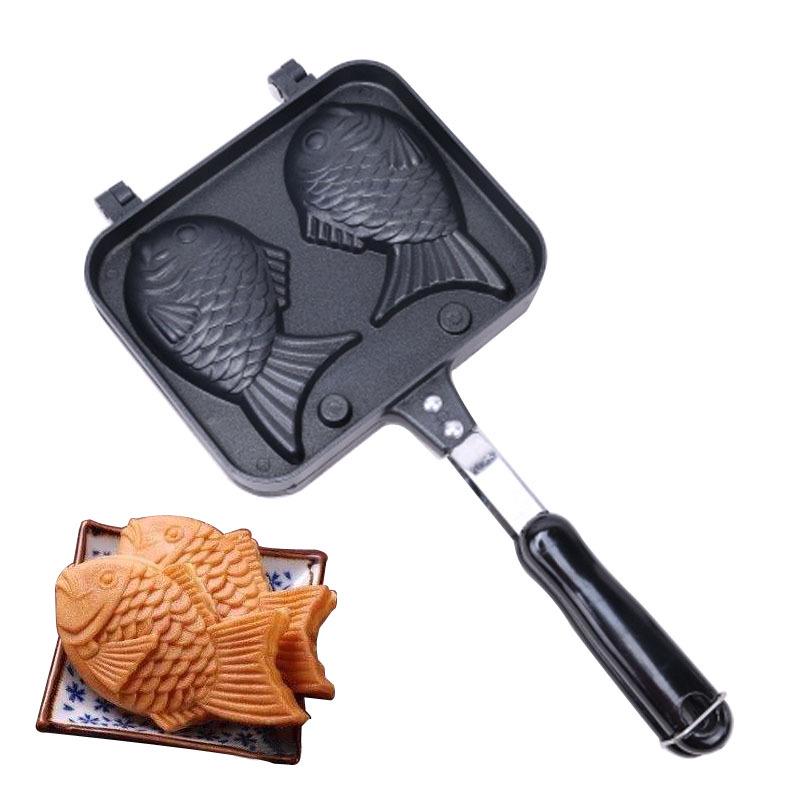 Non-Stick Fish-Shaped Mold Bakeware Baking Tool Waffle Pan Maker Double Pan Stainless Steel Home Cake Tools