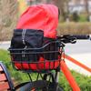 Bike Basket Front Large Capacity Convenient Assemble Aluminum Alloy Sturdy Accessory Black Cargo Container for Pet Transport