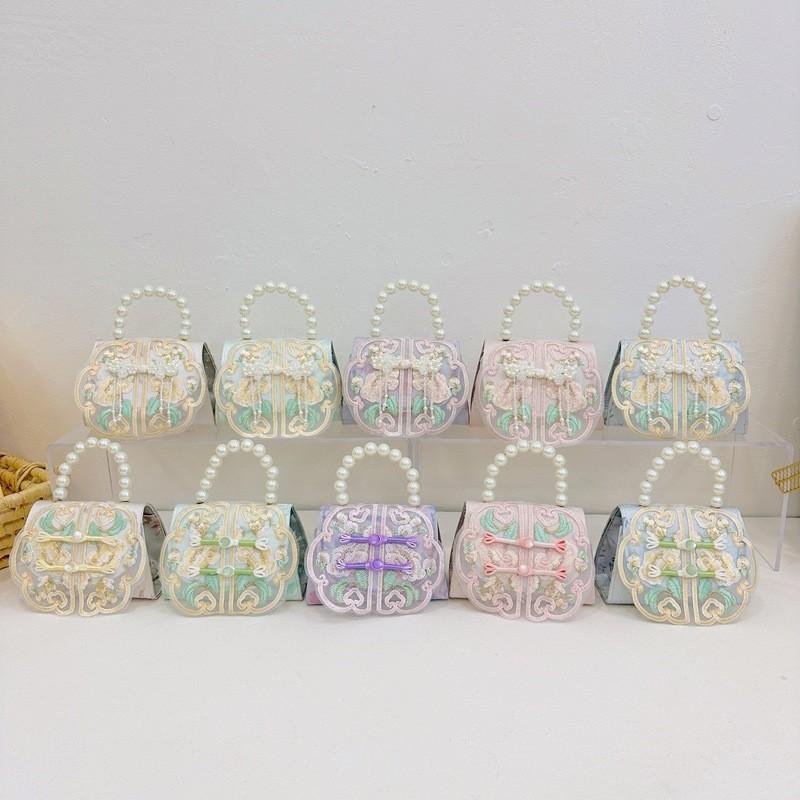 Cute Decoration Pearl Children Crossbody Bag With Chain Suitable Daily For