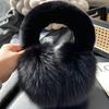 Girls fox fur ear coverings scarf For women, winter warmth, fur ear protectors, cute fur ear bags, Windproof, cycling earmuffs
