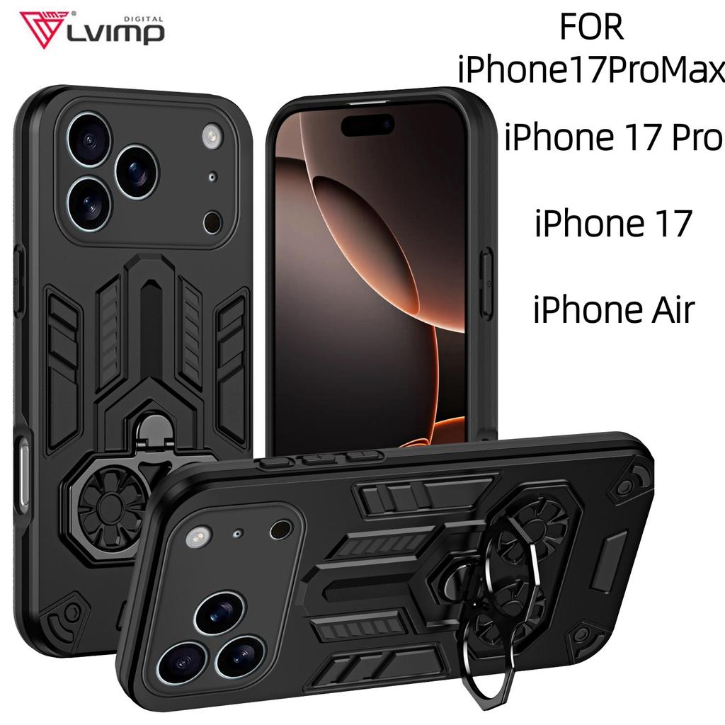 Luxus Ständer Halter Armor Stoßfestes Handyhülle Für iPhone 17 ProMax 16 15 Plus iPhone17 Pro Max Kameraschutz Bumper Abdeckung