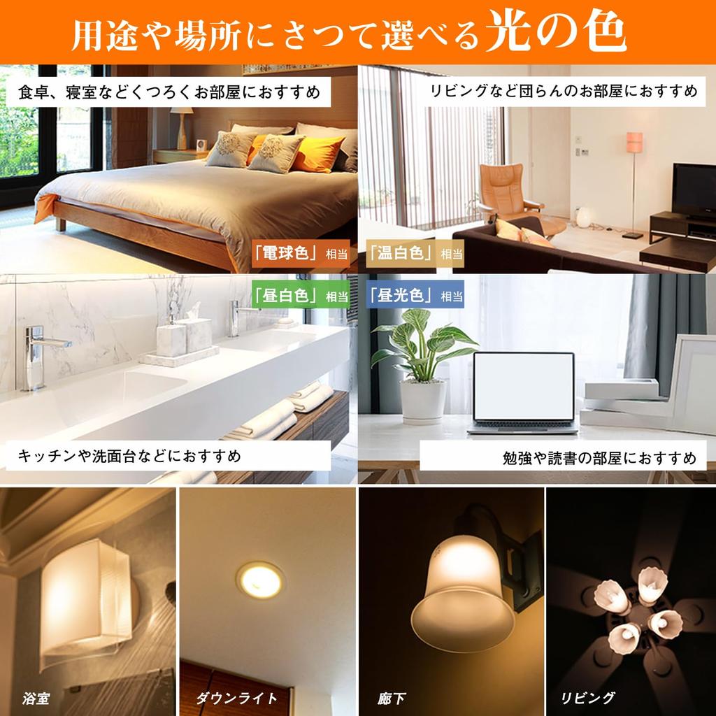 [Set of 8, Eligible Invoice Available] OKALUMI LED Bulbs, E17 Base, Warm White, 60W, Mini Krypton Bulbs, 730Lm Wide Beam, Non-Dimmable, Compatible