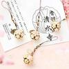 Cherry Blossoms Fashion Guardian Bell Charm Sakura Keychain Accessories Key ring Jewelry