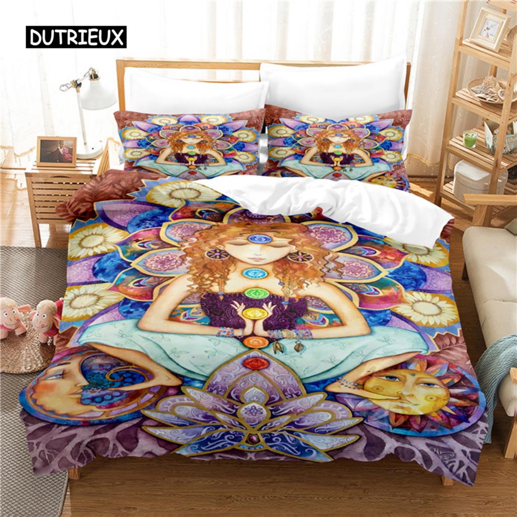 Cartoon Girl Bedding Set Duvet Cover Set 3d Bedding Digital Printing Bed Linen Queen Size Bedding Set Fashion Design Tool