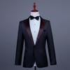 Men's Single-Breasted Rhinestone Suit Set for Banquet and Performance