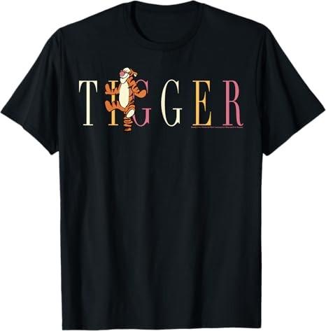 Winnie The Pooh Tigger Black TShirt S