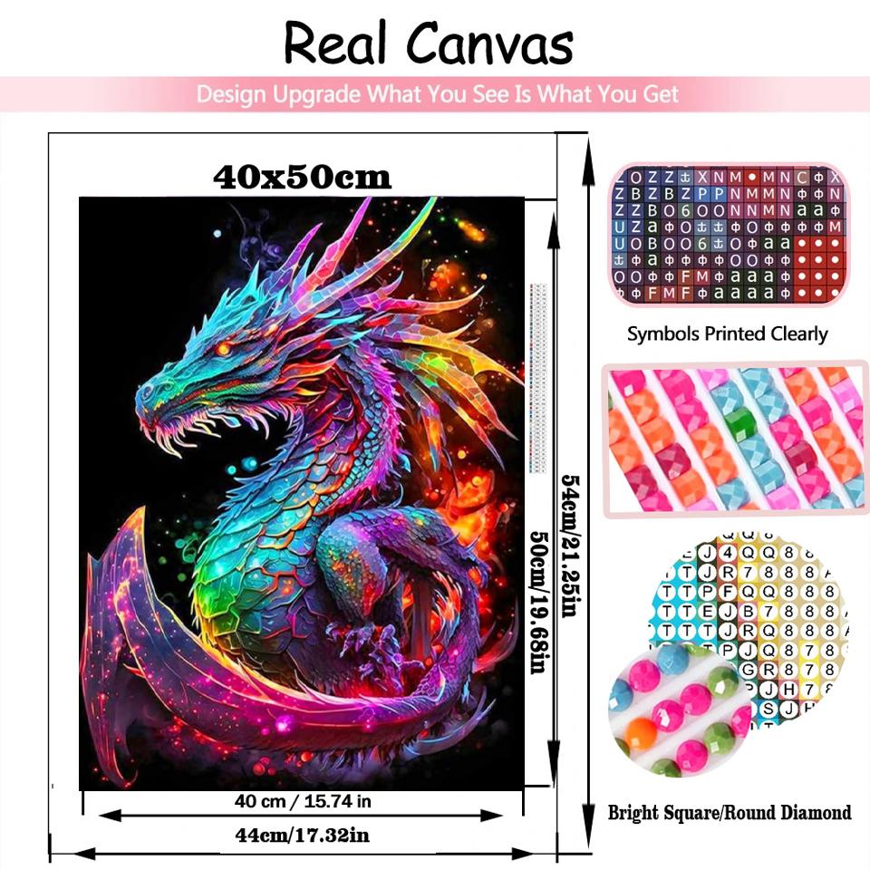 5D-Diamantmalerei zum Selbermachen, Drachenblume, Diamantmalerei, Mosaik-Stickerei-Set, handgefertigt, Heim-Wohnzimmer-Dekoration, Geschenk