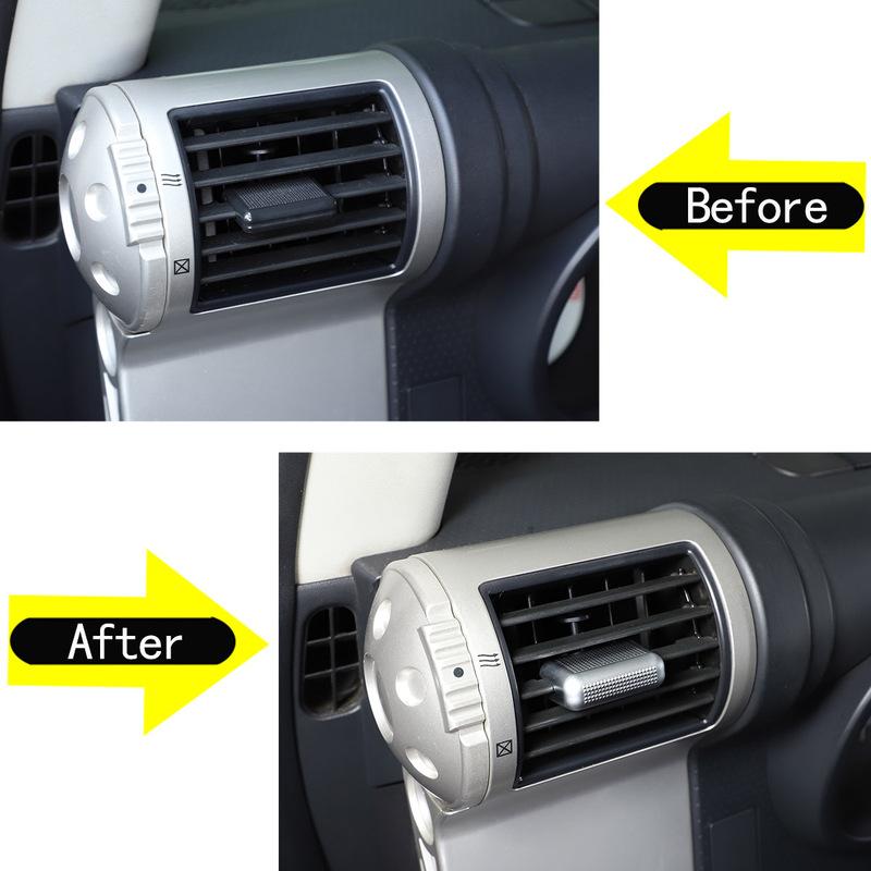For Toyota FJ Cruiser 2007- ABS Air Conditioning Vent Adjustment Cover Decorative Sticker Interior Modification Accessories