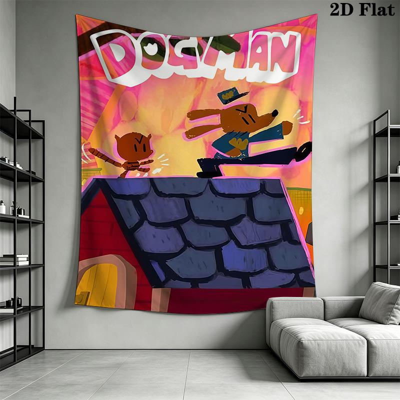 Dog Man Part Dog Part Man All Hero Tapestry Wallmounted Background Cloth Home Decor Soft Christmas Gift