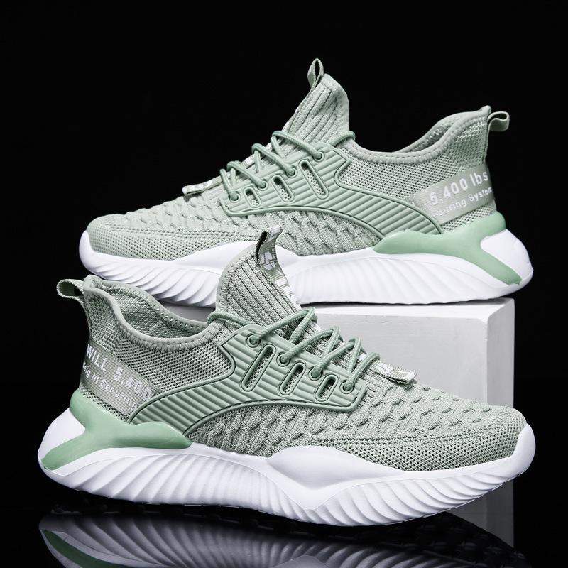 Frühlings- und Herbst-Fliegenstrick-Herren-Sneaker Atmungsaktiv Weiche Sohle Trend Vielseitig Leicht Mode Outdoor-Laufschuhe