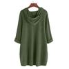 Women's Fashionable Solid Color Long Sleeved Pocket Long Loose Pullover Top