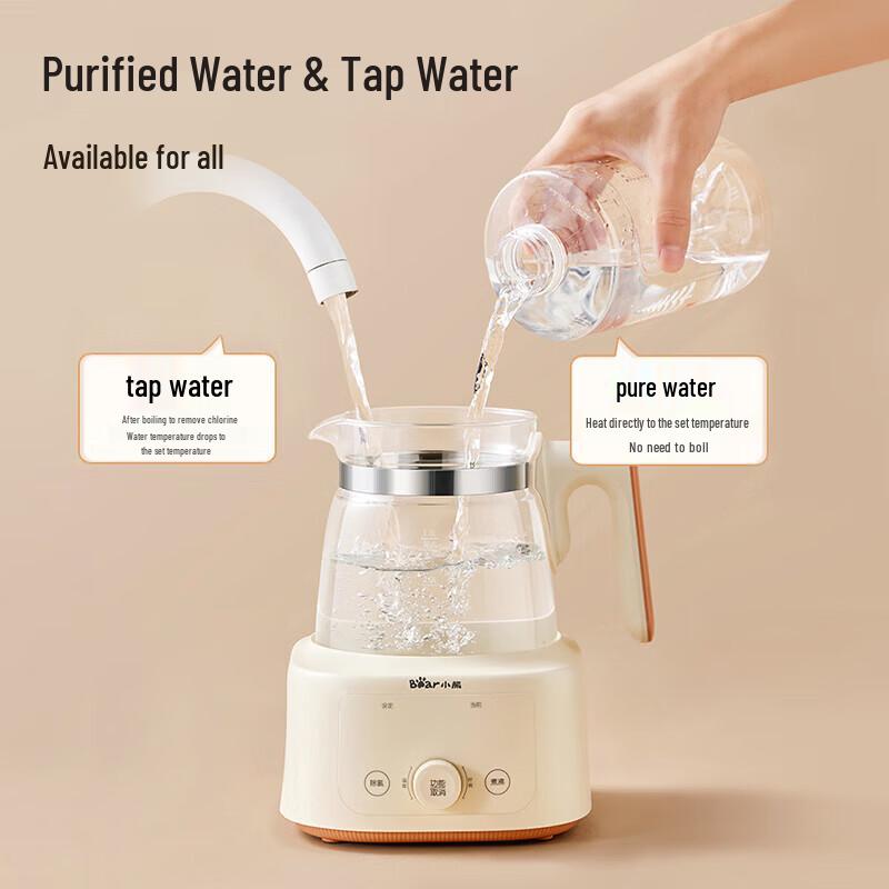 BEAR 1.3L Full Glass Thermostatic Kettle
