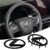 Interior Stickers ABS Car Steering Wheel Center Emblem Sticker Accessories For Lexus F SPORT IS200 CT200h GS300 LS430 RX450h LX5