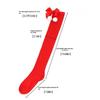 Christmas Striped Over Knee Thigh High Stockings 1 Pair Soft Socks for Women Xmas Party Favor Gift Option