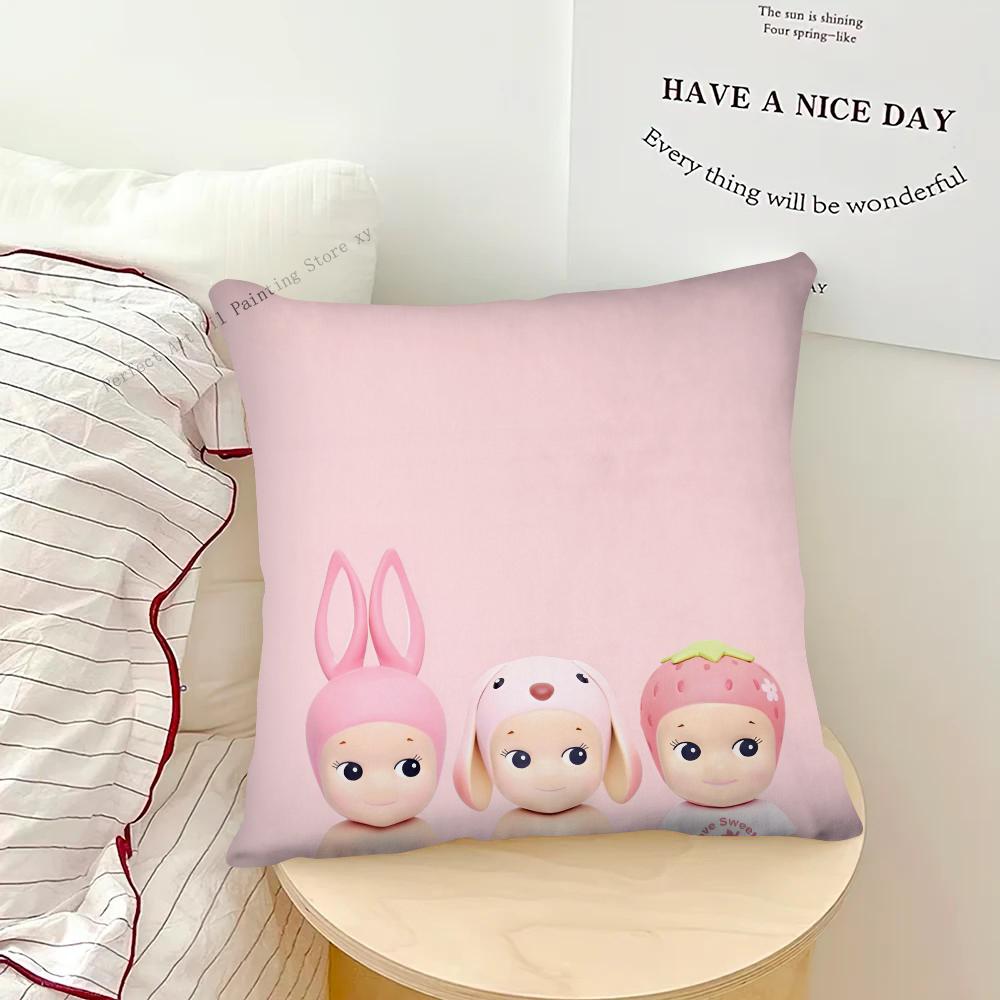 Niedliche Puppe Cartoon Sonnys Angels Kissenbezug Mode Quadratischer Kissenbezug Schlafzimmer Sofa Zimmer Ins Dekoration Freizeit Kissenbezug