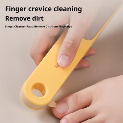 Voetreinigingsborstel Teenkloof Schrobber & Exfoliator met Lang Handvat Zachte Siliconen Borstelharen voor Pedicure Douche & Reisgebruik