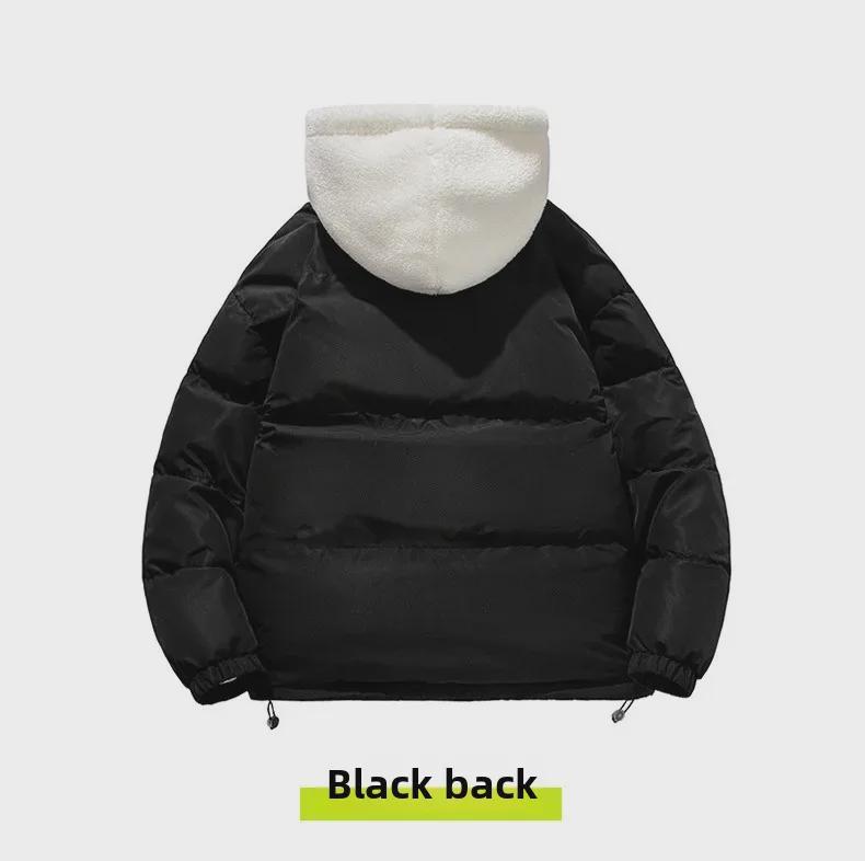 Men's Autumn Winter Cotton-Padded Jacket: Trendy, Velvet-Lined, Loose & Warm