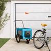 Bicycle Trailer for Dogs Blue and Black Oxford Fabric & Iron