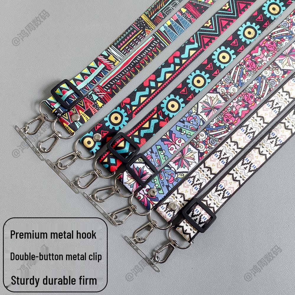 Künstlerisches Ethnisches Handy-Lanyard: Verstellbarer Crossbody-Gurt & Universelles Halsband