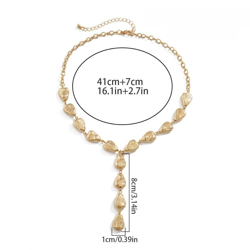 Simple Bead Necklaces Women Irregular Imitate Baroque Bead Necklace Women Collarbone Chain  Daily