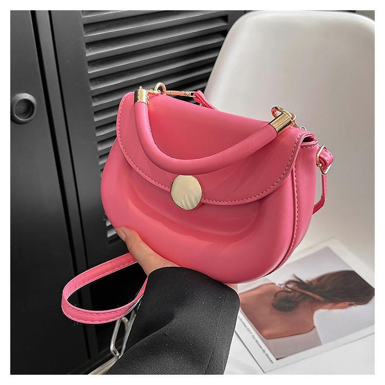 2023 New Candy-colored Pu Leather Crossbody Bag For Women