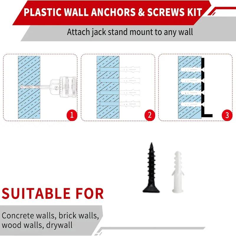 New Jack Stand Wall Mounted Storage Rack, Car Jack Stand Storage Rack/Hanger/Hook Wall Mounted Heavy Duty Bracket