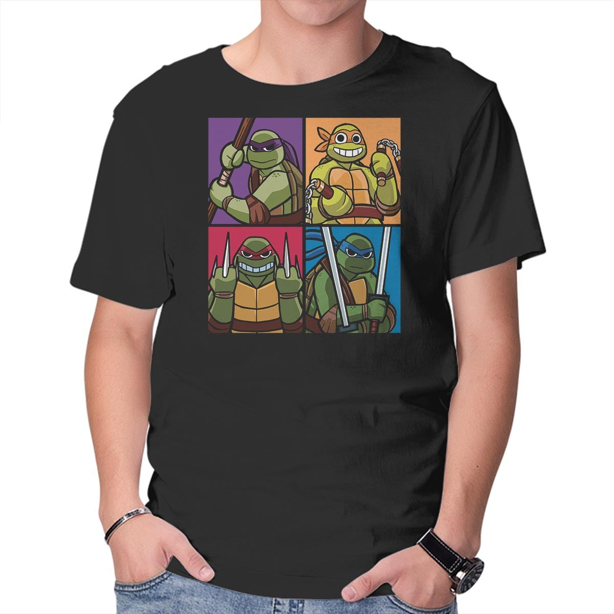 Unisex Crew Neck T-Shirt Choose Your Ninja Graphic Short Sleeve Casual Tee M
