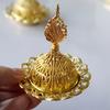 Retro Kupfer Mini Krone Ausgehöhlt Räucherstäbchen Brenner Halter Golden Arabischer Brenner Fänger Heimdekoration Sandelholz Räuchergefäß