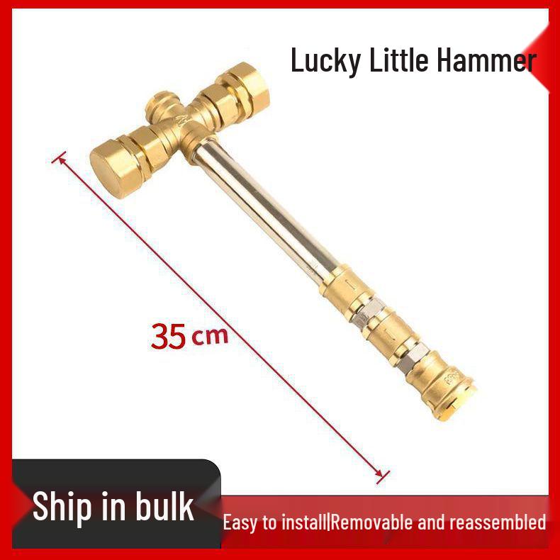 Handmade DIY Assembly Thor's Hammer: Golden Holy Hammer Prop Ornament