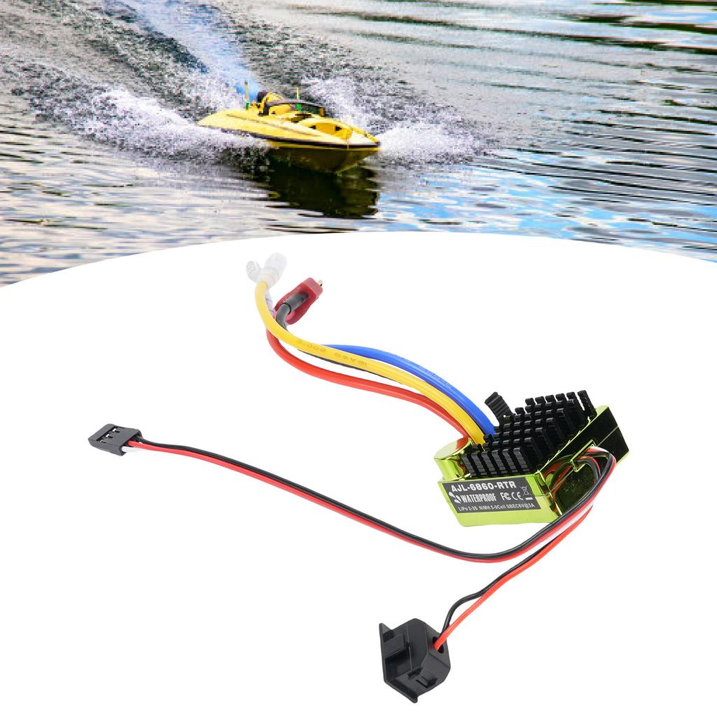 RC Brushed ESC Water Proof 1/10 RC Car Boat Electronic Speed Controller for 540 550 750 Motor