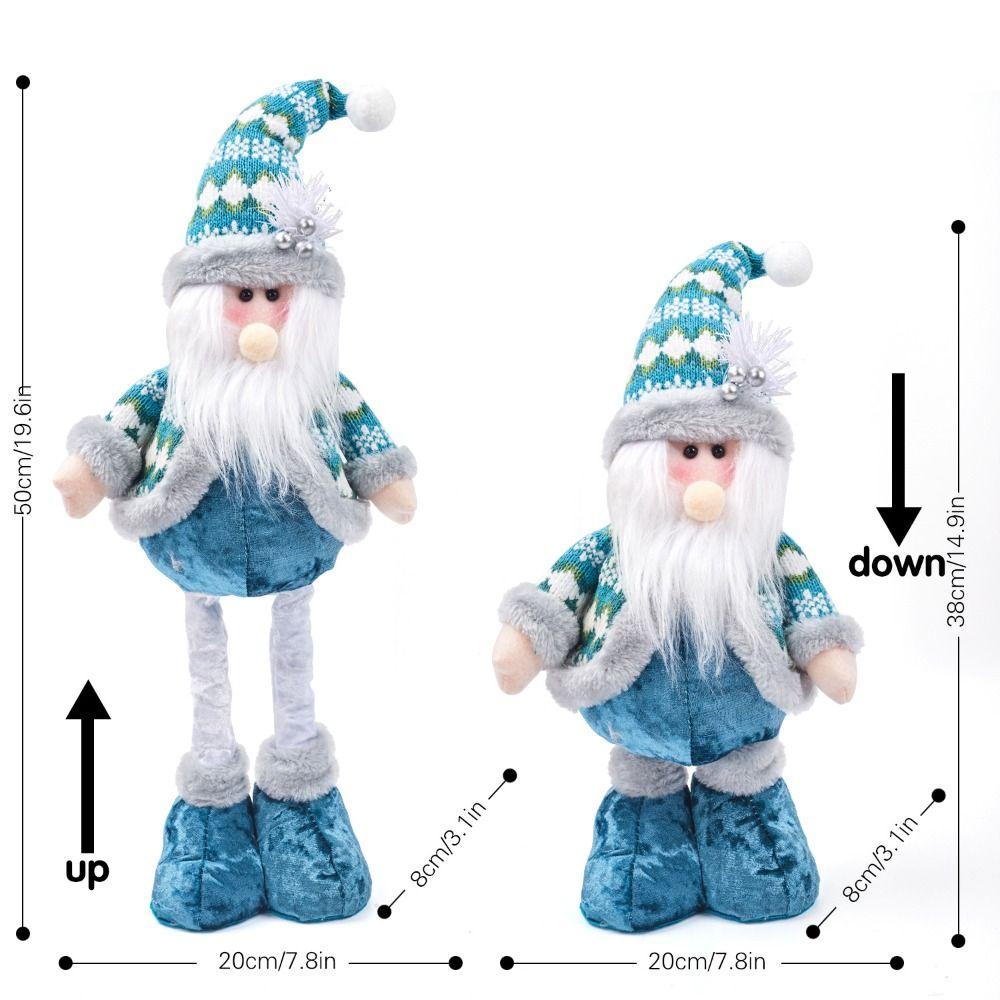 Window Scene Christmas Decoration Telescopic Doll New Blue Christmas Snowman Xmas Ornament