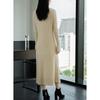 Fanzhen Women's 100% Wool Knit Maxi Dress
