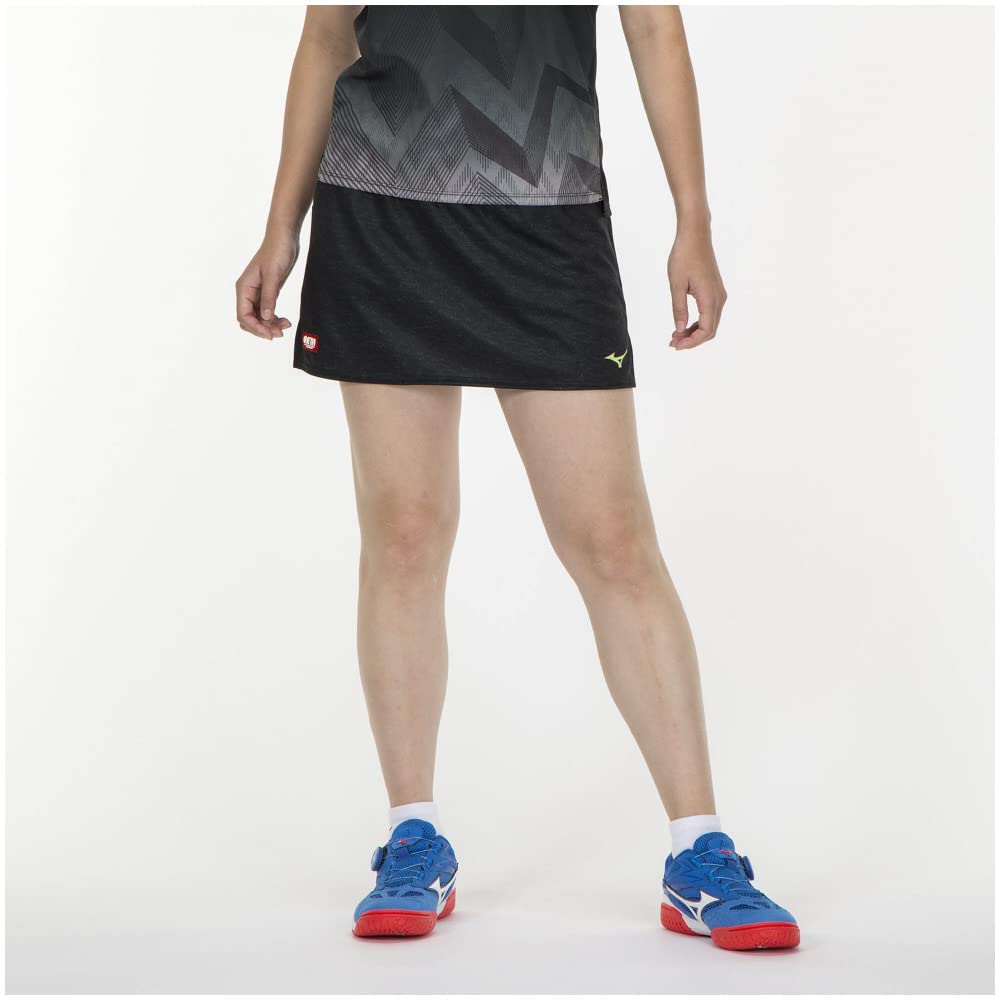 JTTA Table Tennis Game 82JB2202 Skirt, Moisture-Wicking, Quick-Drying, Black, XL,