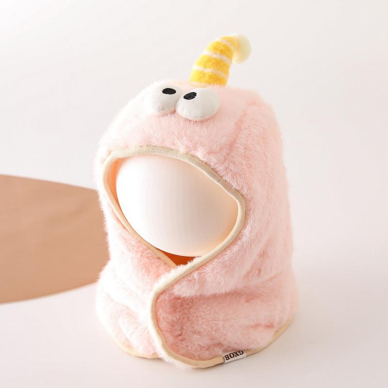 Plush Winter Baby Hat with Scarf - Thick, Warm, Windproof, and Ear-Protecting