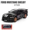 1:Ford Mustang Shelby GT500 im Maßstab 32: Legierungs-Druckguss-Modellauto zum Zurückziehen mit Sound und Licht, Mini-Simulationsfahrzeuge, Spielzeug für Kinder und Freunde